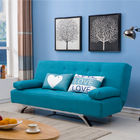 เตียงโซฟาพับได้ผ้าสีน้ำเงินน้ำหนักเบาสำหรับบ้าน