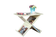 โต๊ะข้างเตียงไม้กาแฟ X - ที่เก็บนิตยสารรูปทรงเพื่อการอ่านหนังสือที่บ้าน