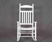 เก้าอี้โยกสีขาวเก้าอี้ไม้เฟอร์นิเจอร์กลางแจ้ง