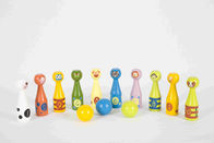 เด็กชุดโบว์ลิ่งของเล่นเด็กวัยหัดเดินกับ 10 สัตว์ที่แตกต่างกัน Pins และ 3 ลูกสี