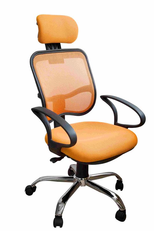 เก้าอี้สำนักงานสีส้มเก้าอี้คอมพิวเตอร์เหมาะสำหรับการทำงานทั้งวัน