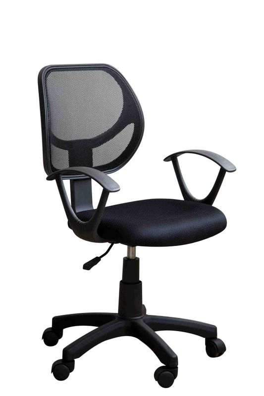 เก้าอี้สำนักงานสีดำเก้าอี้สำนักงาน Ergonomic กับกลับตาข่าย / ล้อ